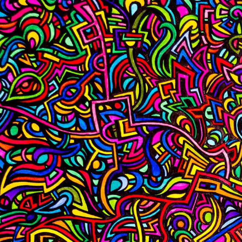 <strong>Dimension: </strong>40 x 40 cm <strong>Technique: </strong>marker on canvas <strong>Edition:</strong> unique <strong>Status:</strong> available