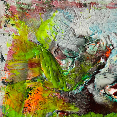 <strong>Dimension:</strong> 70 x 70 cm <strong>Technique:</strong> acrylic, resin, modeling paste on canvas <strong>Edition:</strong> unique <strong>Status:</strong> available