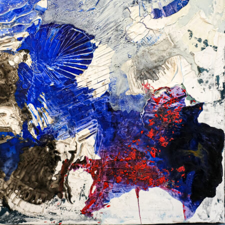 <strong>Dimension:</strong> 80 x 80 cm <strong>Technique:</strong> acrylic, modeling paste on canvas <strong>Edition:</strong> unique <strong>Status:</strong> available