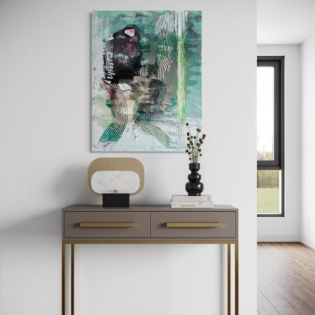 <strong>Dimension:</strong> 90 x 70 cm <strong>Technique:</strong> acrylic, resin, modeling paste on canvas <strong>Edition:</strong> unique <strong>Status:</strong> available