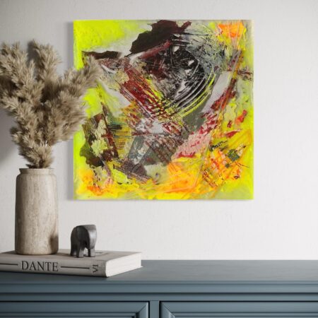 <strong>Dimension:</strong> 40 x 40 x 4 cm <strong>Technique:</strong> acrylic, resin <strong>Edition:</strong> unique <strong>Status:</strong> available